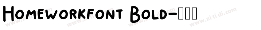 Homeworkfont Bold字体转换